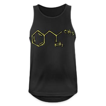 Amphetamin Strukturformel Chemie - Männer Tank Top atmungsaktiv - Schwarz - Vorne - Nick (188cm)