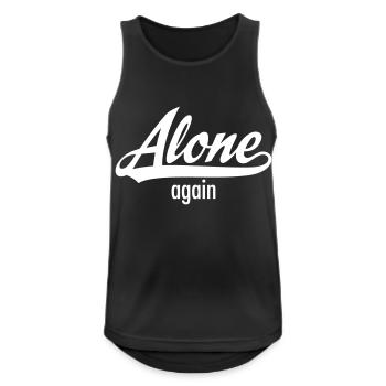 Alone Again - Single Statement - Débardeur respirant Homme - noir - Devant - Nick (188cm)