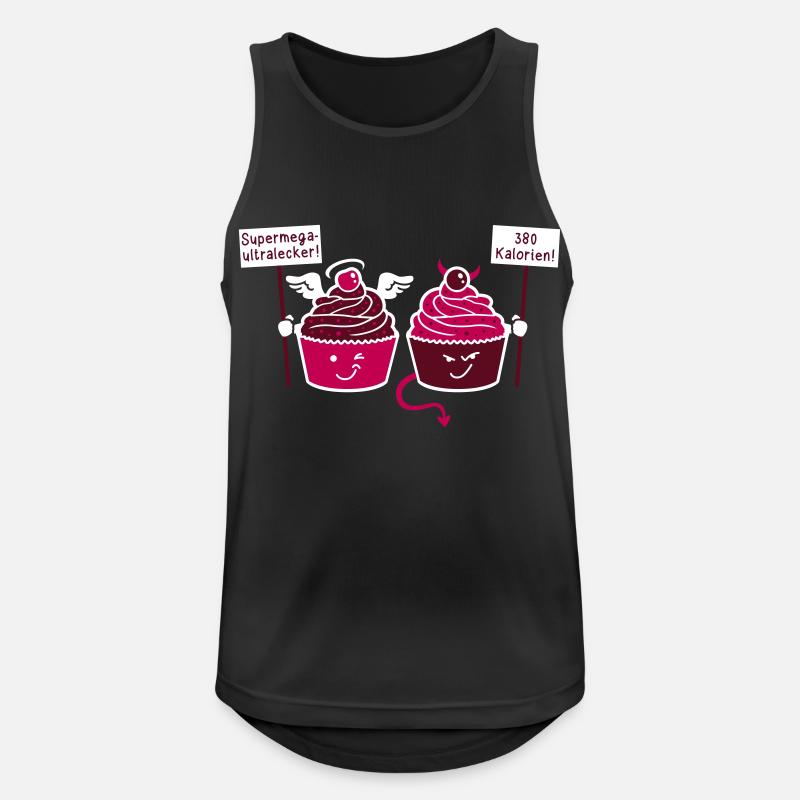 Cupcake - Muffin - Tart - Angels - Devil - 3C - Men's Breathable Tank Top - black