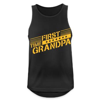 First Time Grandpa Best Grandpa Grandpa Love Grandpa - Men's Breathable Tank Top - black - Front - Nick (188cm)