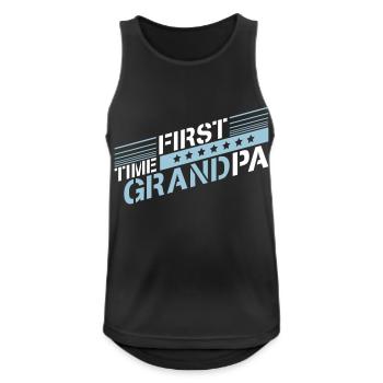 First Time Grandpa Best Grandpa Grandpa Love Grandpa - Men's Breathable Tank Top - black - Front - Nick (188cm)