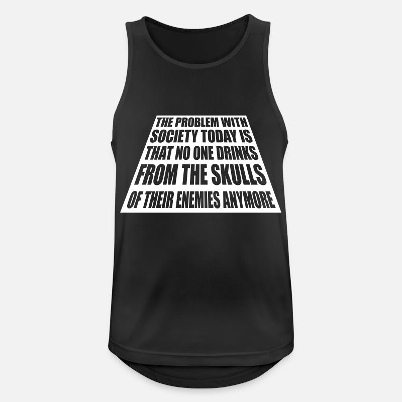 drinks from enemies skulls - Men's Breathable Tank Top - black