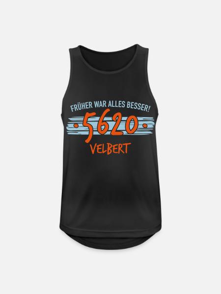 Früher 5620 Velbert - Männer Tank Top atmungsaktiv - Schwarz