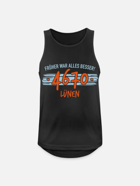 Früher 4670 Lünen - Männer Tank Top atmungsaktiv - Schwarz