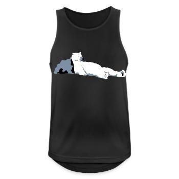 Eisbär - Männer Tank Top atmungsaktiv - Schwarz - Vorne - Nick (188cm)