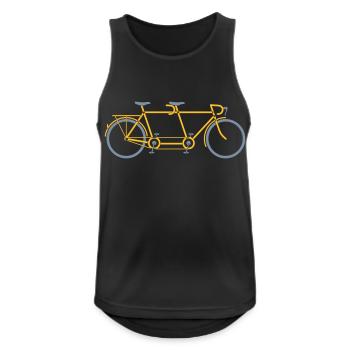 Tandem Bike - Men's Breathable Tank Top - black - Front - Nick (188cm)