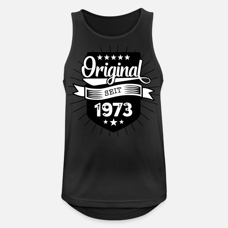 Original 1973 - Männer Tank Top atmungsaktiv - Schwarz