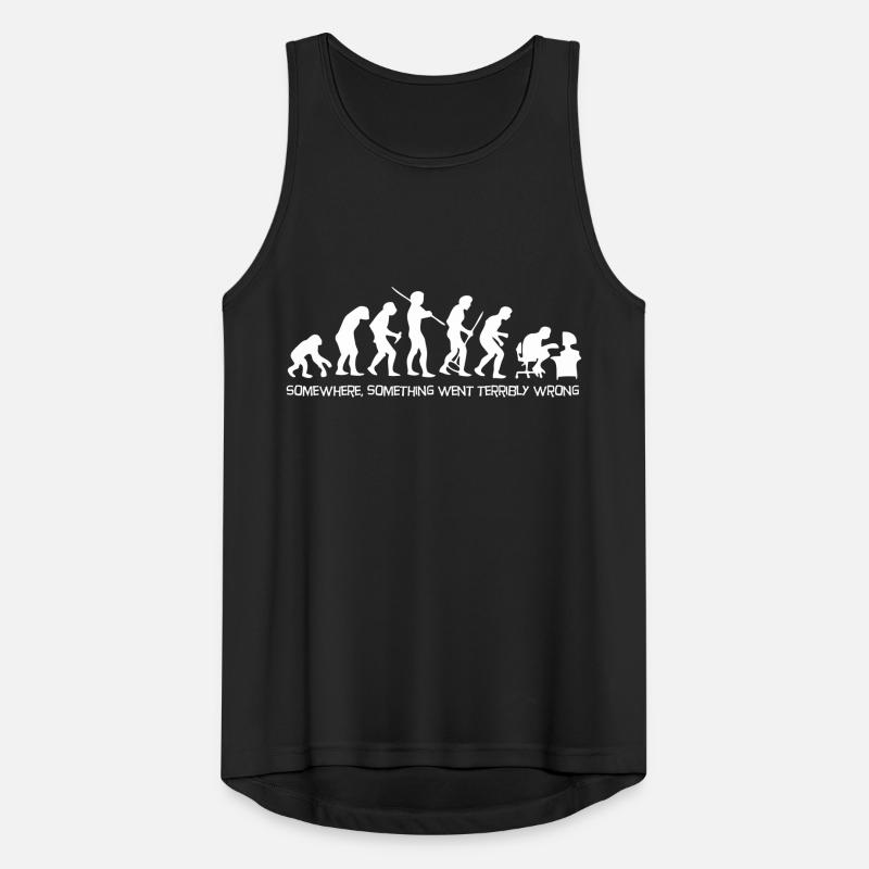 L'évolution humaine de Darwin de Ape to Digital Man. Débardeur respirant Homme