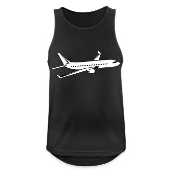 plane - Men's Breathable Tank Top - black - Front - Nick (188cm)