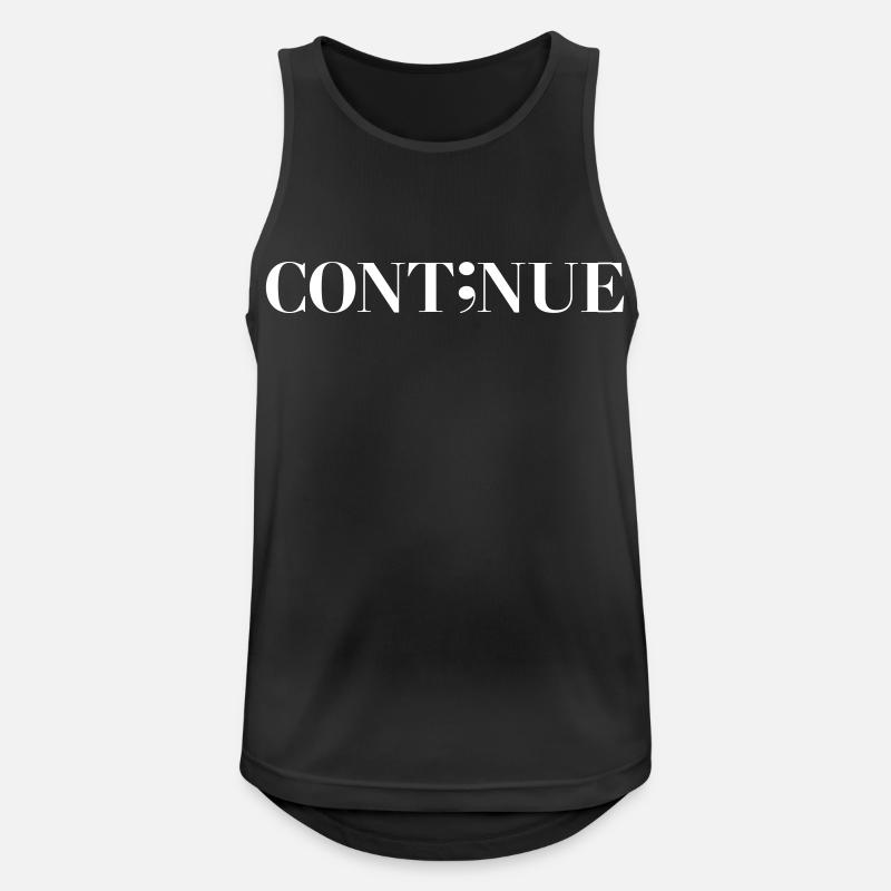 Continue - Männer Tank Top atmungsaktiv - Schwarz