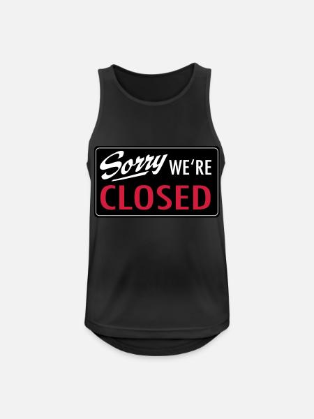 closed - Men's Breathable Tank Top - black