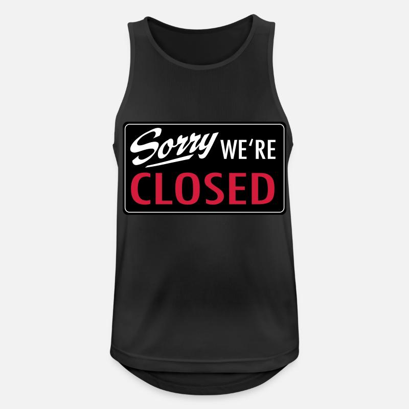 closed - Men's Breathable Tank Top - black