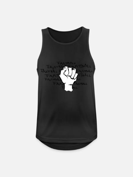 Faustball3 - Männer Tank Top atmungsaktiv - Schwarz
