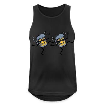 2 dancing party beers - Men's Breathable Tank Top - black - Front - Nick (188cm)
