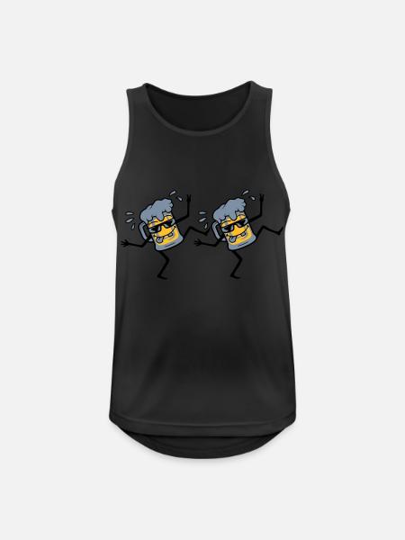 2 dancing party beers - Men's Breathable Tank Top - black