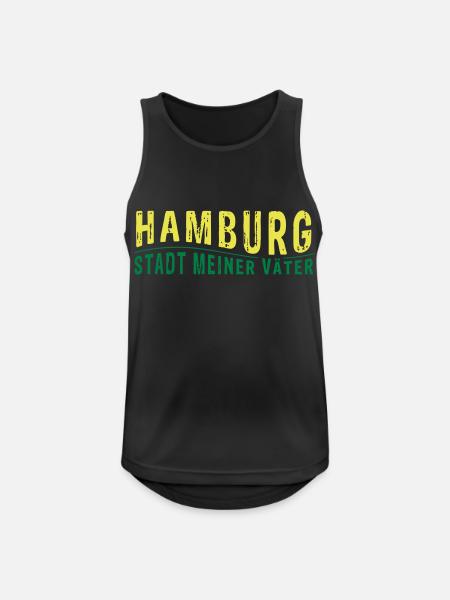 HAMBURG STADT MEINER VÄTER (Vectorgrafik) - Männer Tank Top atmungsaktiv - Schwarz