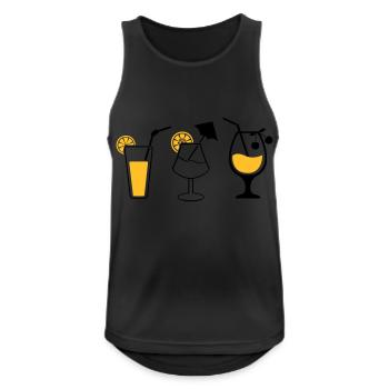 Cocktails - Débardeur respirant Homme - noir - Devant - Nick (188cm)