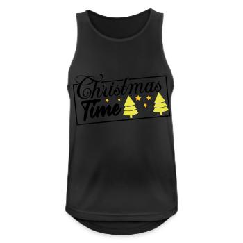 christmas time - Männer Tank Top atmungsaktiv - Schwarz - Vorne - Nick (188cm)