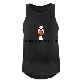 goose on the loose - Men's Breathable Tank Top - black - Front - Nick (188cm)