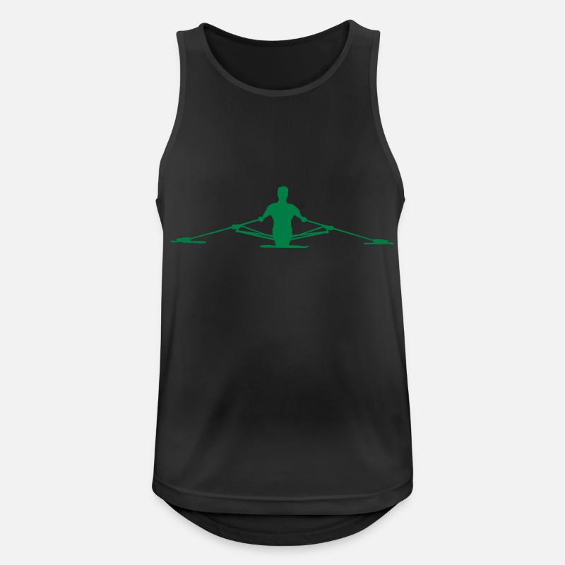 Ruderer - Männer Tank Top atmungsaktiv - Schwarz