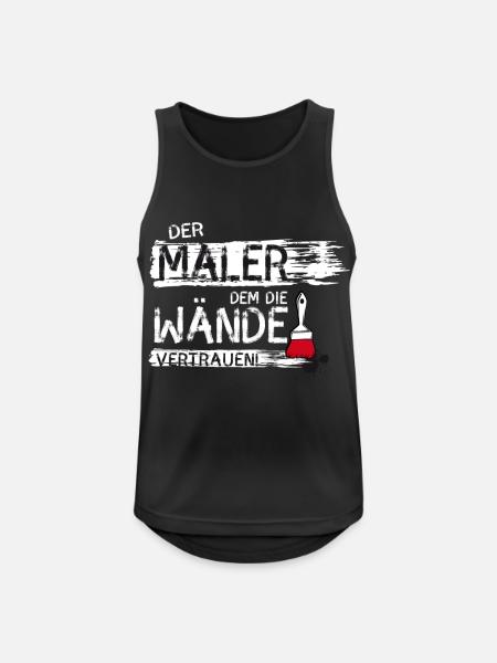maler handwerker Beruf streichen Farbe Spruch lol - Männer Tank Top atmungsaktiv - Schwarz