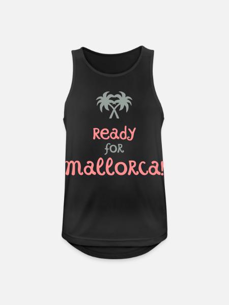 mallorca - Männer Tank Top atmungsaktiv - Schwarz