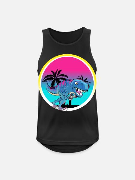 Gamer Gaming T Rex - Männer Tank Top atmungsaktiv - Schwarz