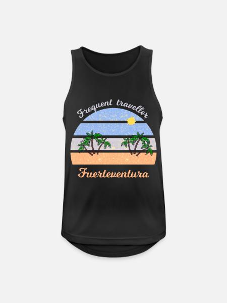 Fuerteventura Urlaub - Männer Tank Top atmungsaktiv - Schwarz