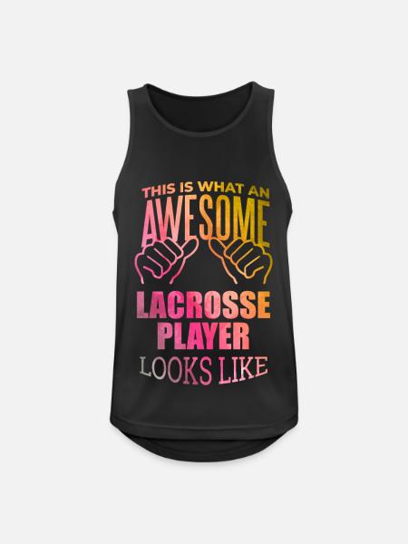 Lacrosse Lacrosse Lacrosse - Männer Tank Top atmungsaktiv - Schwarz