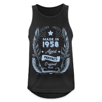 Hergestellt im Jahr 1958 Papa Geburtstagsgeschenk - Männer Tank Top atmungsaktiv - Schwarz - Vorne - Nick (188cm)