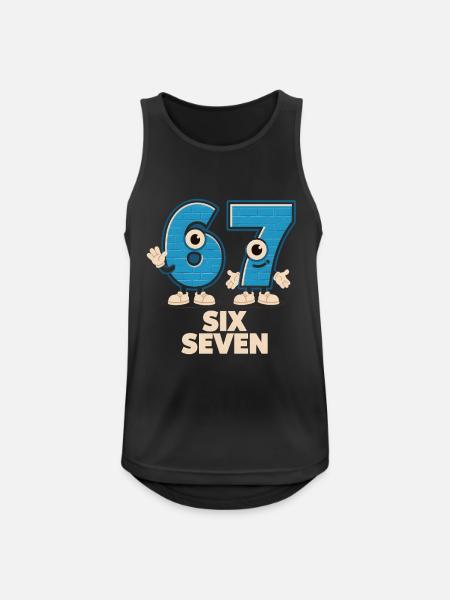 6 7 Sechs Sieben Meme – Aura Points Kids Gaming - Männer Tank Top atmungsaktiv - Schwarz