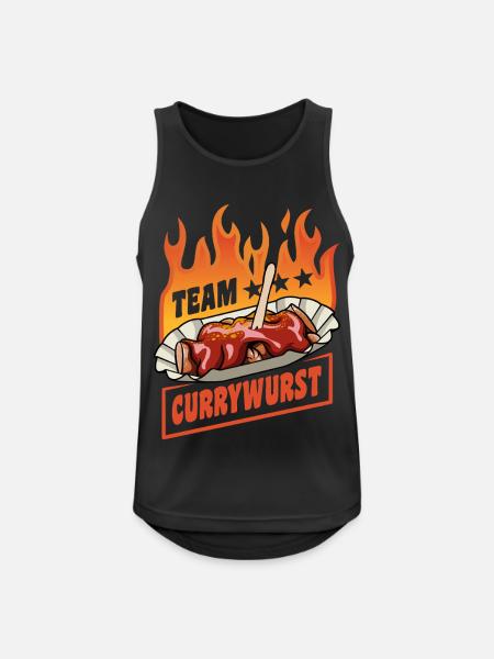 Team Currywurst | Fast Food Flammen | Kult - Männer Tank Top atmungsaktiv - Schwarz
