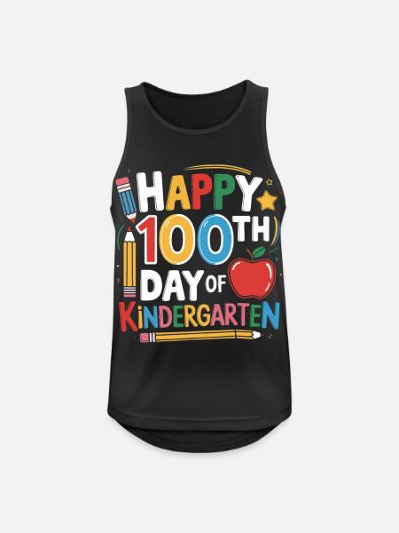 100 Tage Kindergarten Jubel - Männer Tank Top atmungsaktiv - Schwarz