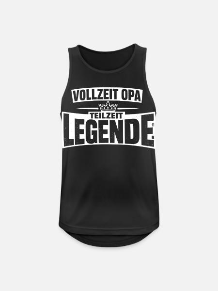 Vollzeit Opa, Teilzeit Legende - Männer Tank Top atmungsaktiv - Schwarz