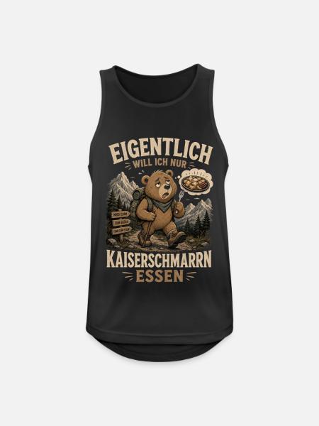 Kaiserschmarrn Wanderer - Männer Tank Top atmungsaktiv - Schwarz