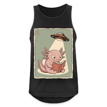 Vintage Japanese Axolotl Buchliebhaber UFO Alien - Männer Tank Top atmungsaktiv - Schwarz - Vorne - Nick (188cm)