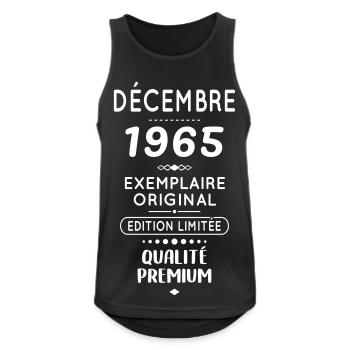 60 Jahre Jubiläum - Dezember 1965 Original - Männer Tank Top atmungsaktiv - Schwarz - Vorne - Nick (188cm)