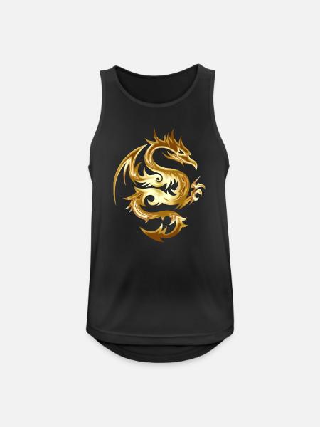 Drachen - Männer Tank Top atmungsaktiv - Schwarz