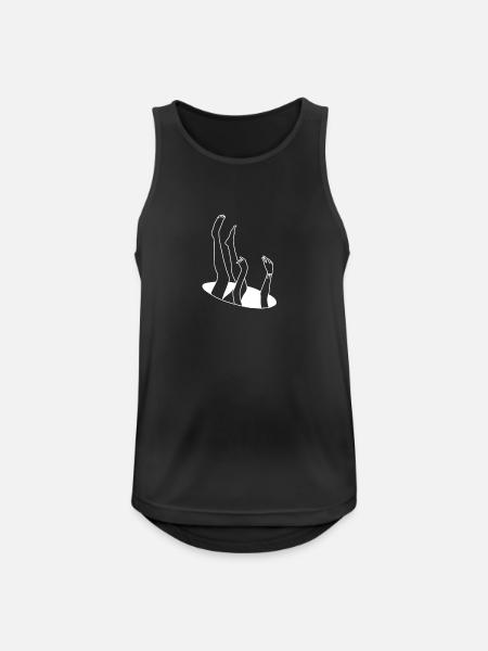 Loch Falle Optische Täuschung - Männer Tank Top atmungsaktiv - Schwarz
