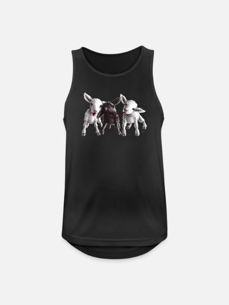 freche schafe - Männer Tank Top atmungsaktiv - Schwarz