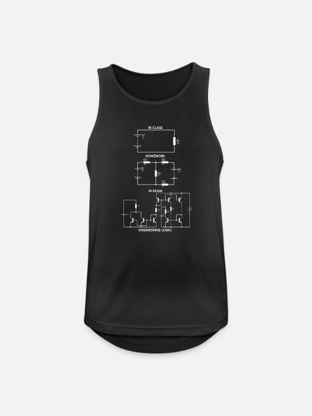 Widerstand Elektrotechnik Prüfung Lustig Geschenk - Männer Tank Top atmungsaktiv - Schwarz