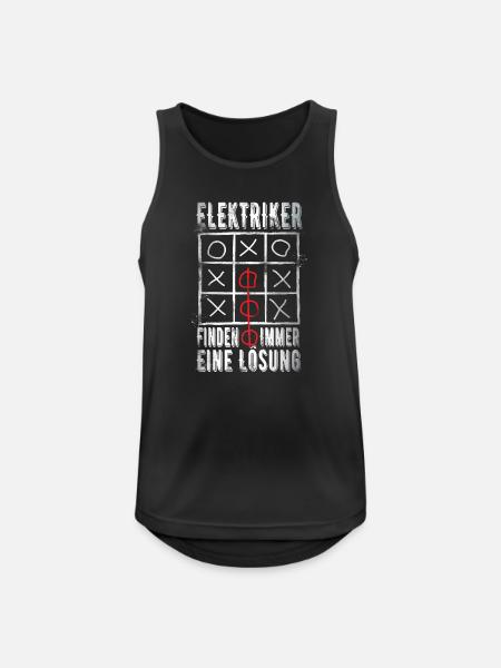 Elektriker Finden Immer Eine Lösung - Männer Tank Top atmungsaktiv - Schwarz