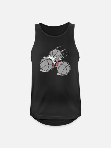 Boulekugeln mit Schweinchen Schiesserkugeln Boule - Männer Tank Top atmungsaktiv - Schwarz