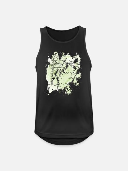 DarssCoast - Leuchtturm, See you on the Lighthouse - Männer Tank Top atmungsaktiv - Schwarz