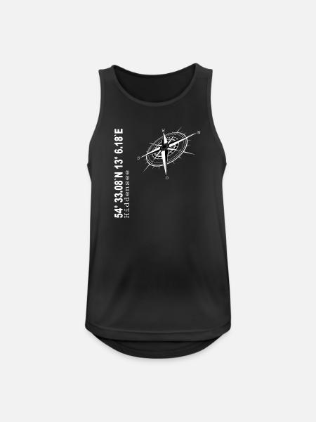 Hiddensee - Männer Tank Top atmungsaktiv - Schwarz