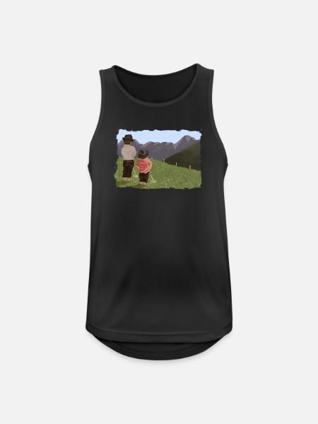 Biesler mit Aussicht - Männer Tank Top atmungsaktiv - Schwarz