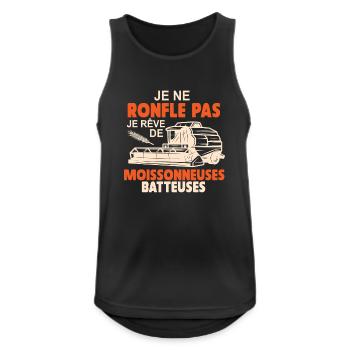 Ich träume von Mähdreschern Bauerngeschenk - Männer Tank Top atmungsaktiv - Schwarz - Vorne - Nick (188cm)