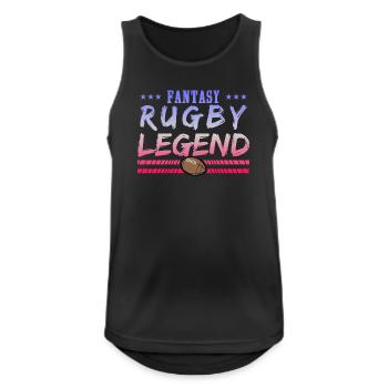 Fantasy Rugby Legende – Rugby Passion Geschenk - Männer Tank Top atmungsaktiv - Schwarz - Vorne - Nick (188cm)