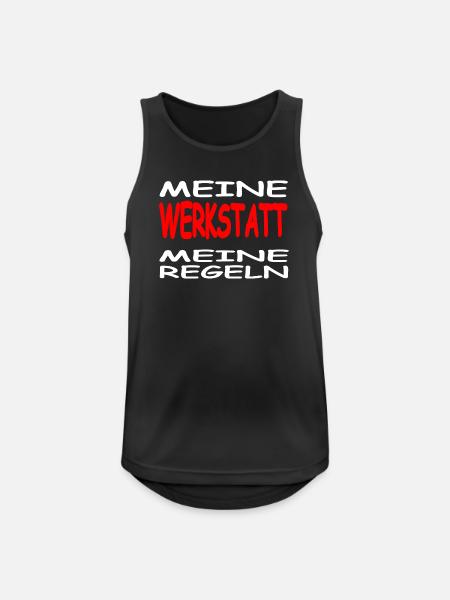 Werkstatt - Männer Tank Top atmungsaktiv - Schwarz