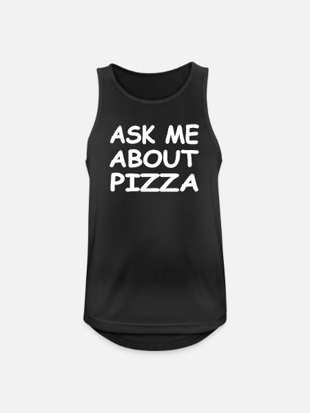 Pizza - Männer Tank Top atmungsaktiv - Schwarz